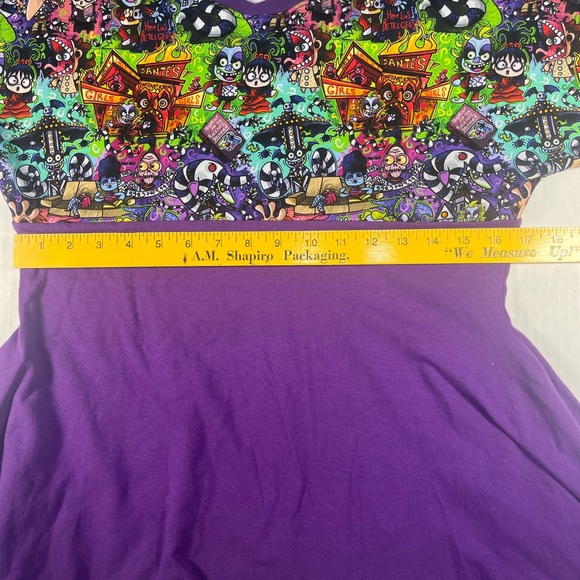 Beetlejuice Fit n’ Flare Top w/ pockets! Size S. Made in Washington - Picture 5 of 8